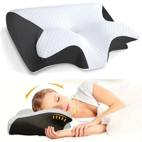 Ergonomic Memory Foam Neck Pillow – Cervical Support for Deep & Comfortable Sleep