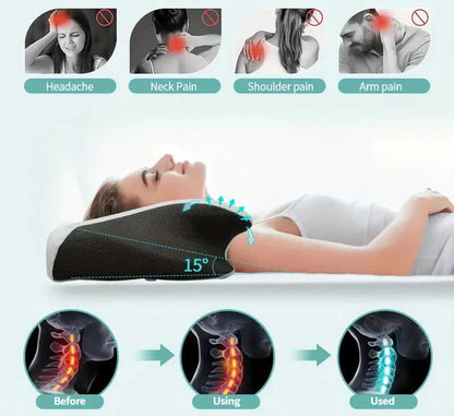 Ergonomic Memory Foam Neck Pillow – Cervical Support for Deep & Comfortable Sleep
